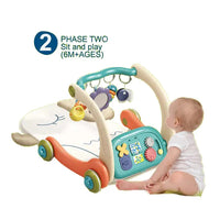 Étagère de fitness multi-étages trotteur jouet multifonction musique piano tapis bébé trotteur 4 en 1
