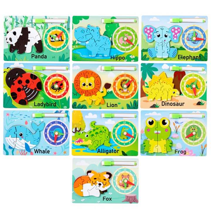 Pack Montessori  Apprendre et jouer de 9 jouets éducatifs en bois