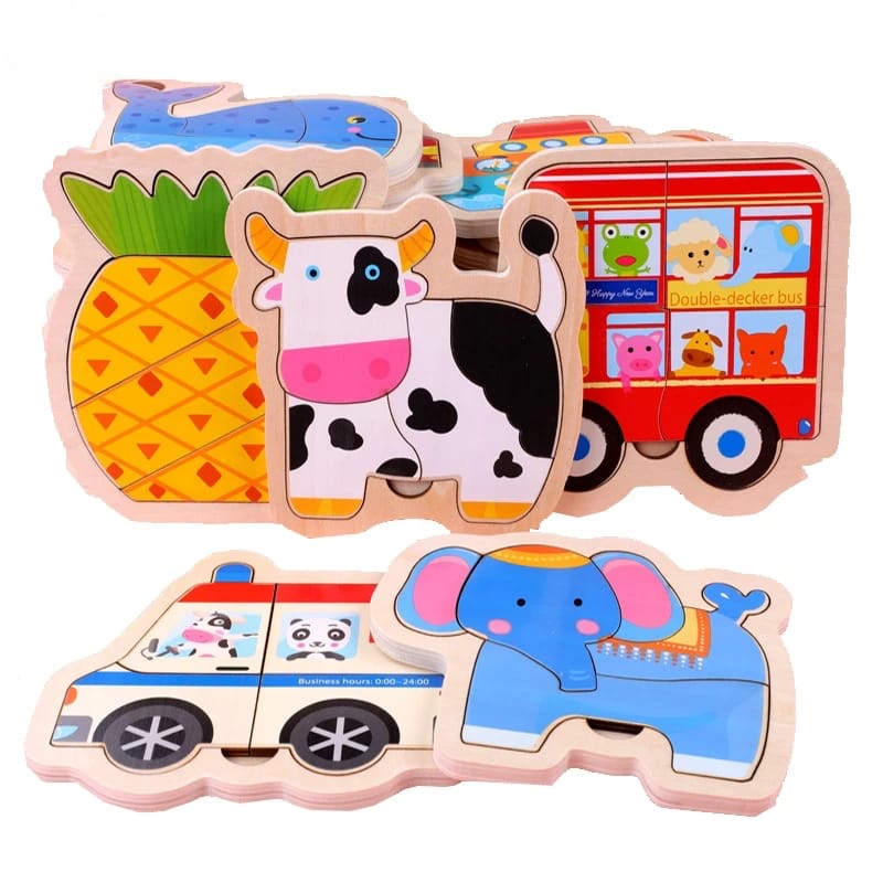 Pack Montessori  Apprendre et jouer de 9 jouets éducatifs en bois