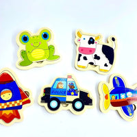 Pack Montessori  Apprendre et jouer de 9 jouets éducatifs en bois
