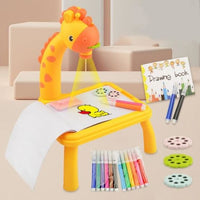 Table de peinture à projecteur intelligent style girafe.
