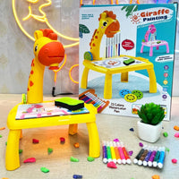 Table de peinture à projecteur intelligent style girafe.
