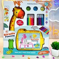 Table de peinture à projecteur intelligent style girafe.
