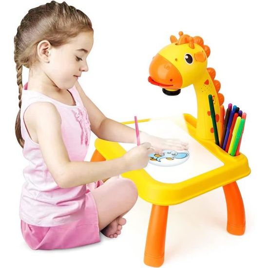 Table de peinture à projecteur intelligent style girafe.