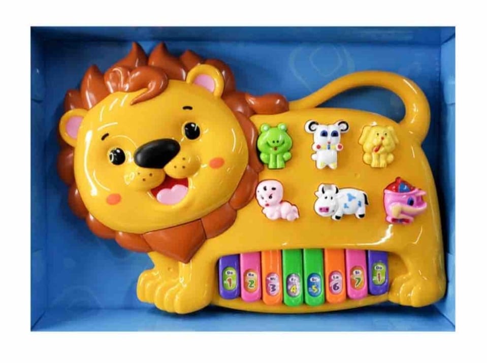 Jouet musical pour bébé Organeta Piano Lion avec lumières