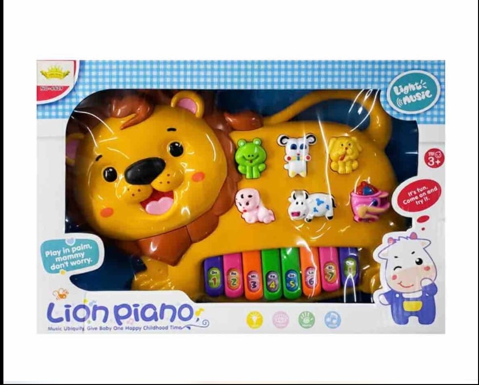 Jouet musical pour bébé Organeta Piano Lion avec lumières