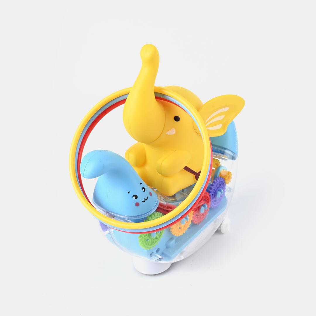 Bateau éléphant avec lumière et musique pour enfants