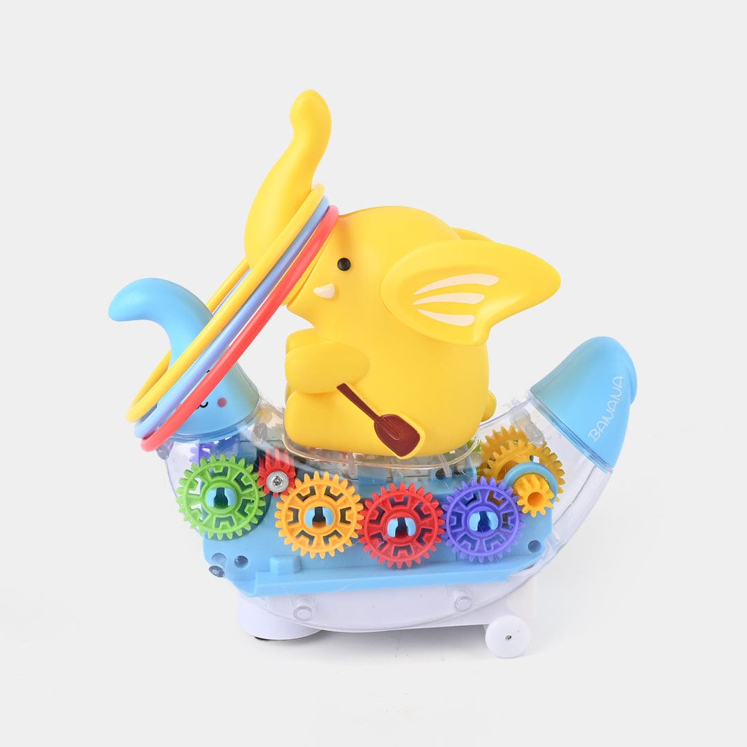 Bateau éléphant avec lumière et musique pour enfants