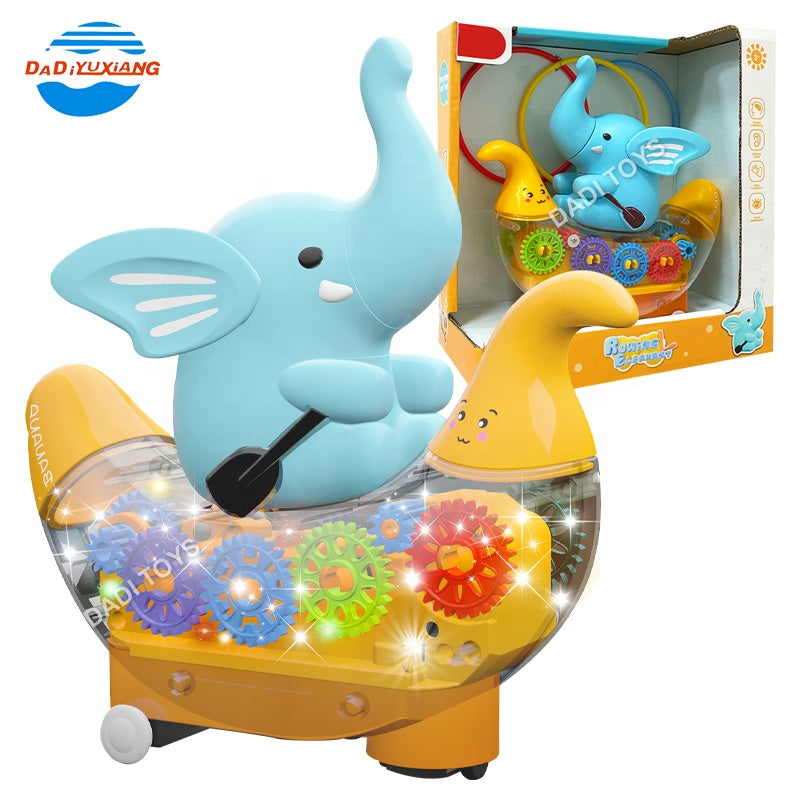 Bateau éléphant avec lumière et musique pour enfants