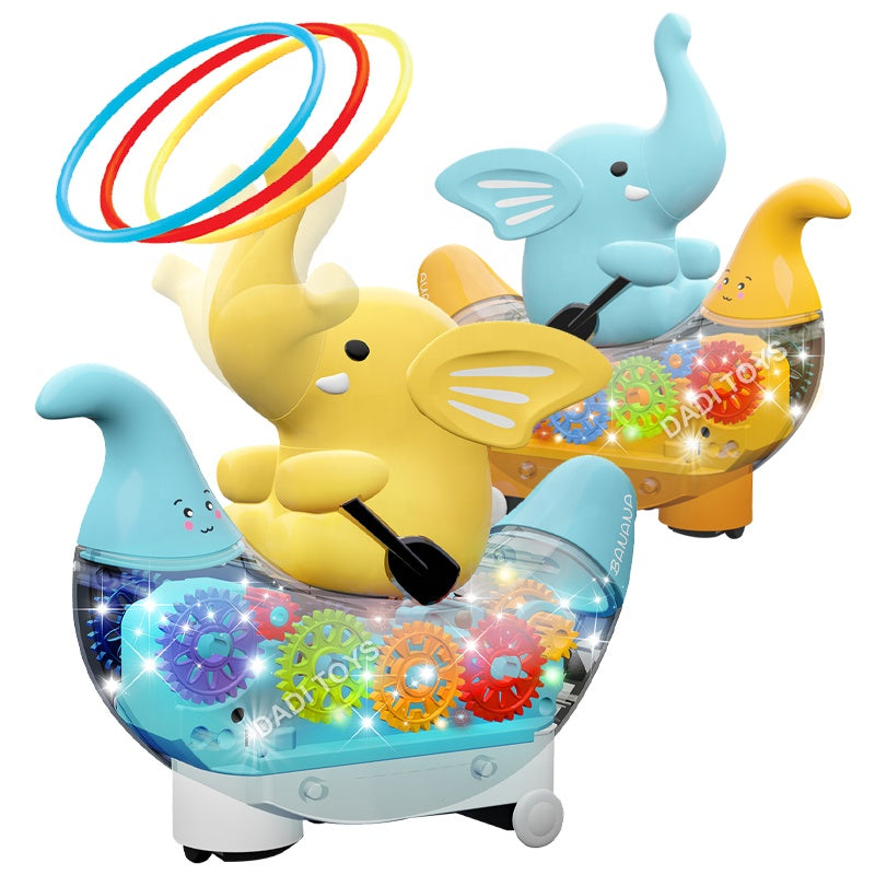 Bateau éléphant avec lumière et musique pour enfants