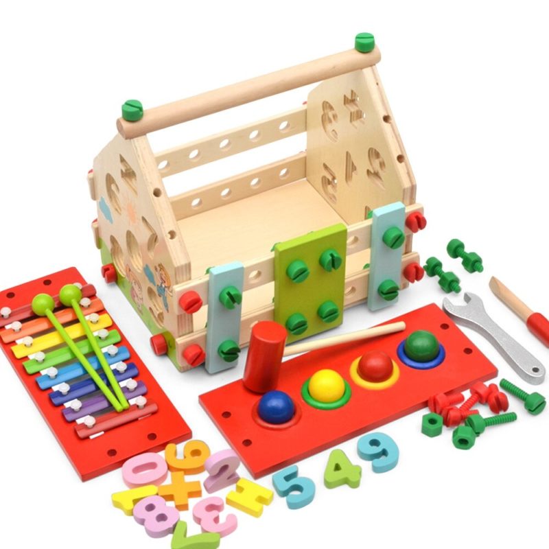 Maison en bois multifonctionnelle 6 en 1 couleur