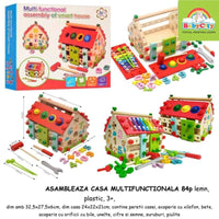 Maison en bois multifonctionnelle 6 en 1 couleur

