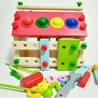 Maison en bois multifonctionnelle 6 en 1 couleur
