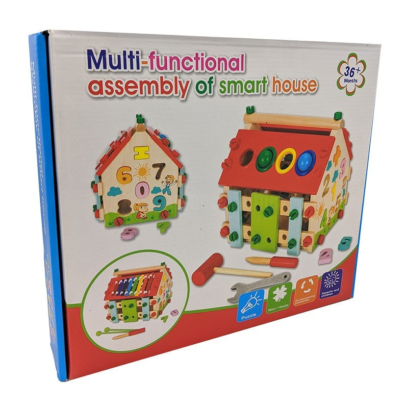 Maison en bois multifonctionnelle 6 en 1 couleur
