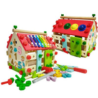 Maison en bois multifonctionnelle 6 en 1 couleur
