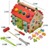 Maison en bois multifonctionnelle 6 en 1 couleur
