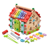 Maison en bois multifonctionnelle 6 en 1 couleur
